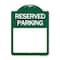 Signmission Designer Series Sign Blank Reserved Parking, Green & White Aluminum Sign, 18" x 24", GW-1824-24298 A-DES-GW-1824-24298 - alternate 1